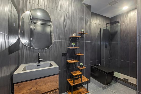 Bathroom, Interior, Recessed Lighting