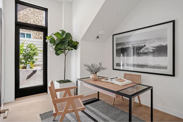 Home Office, Interior, Wood Texture Flooring