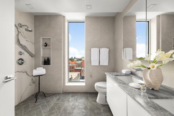 Bathroom, Interior, Marble Walls