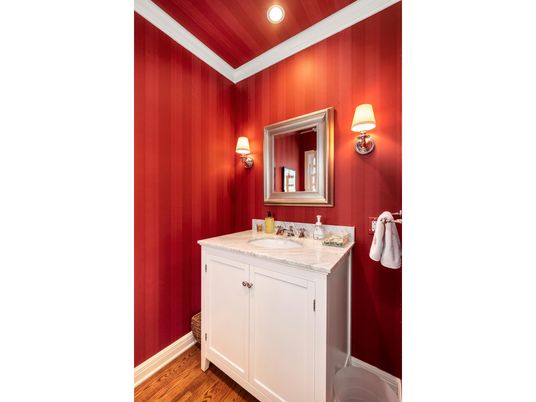 Bathroom, Interior, Recessed Lighting, Wood Texture Flooring