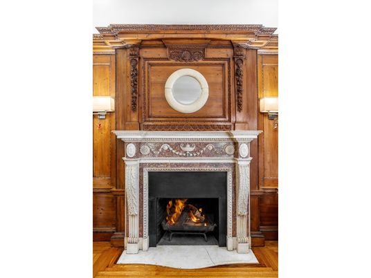 Fireplace, Interior, Wood Texture Flooring, Wooden Walls
