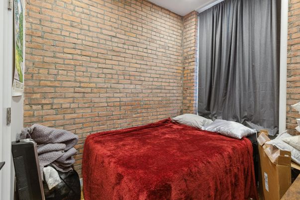 Bedroom, Interior, Recessed Lighting, Stone Walls