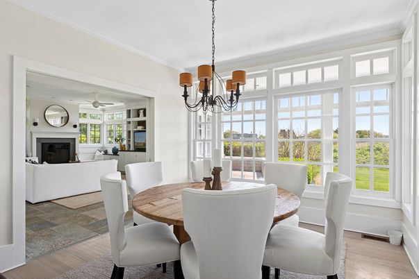 Chandelier, Dining room, Fireplace, Interior, Living room, Wood Texture Flooring