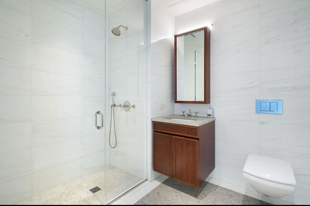 Bathroom, Glass Shower, Interior, Marble Walls