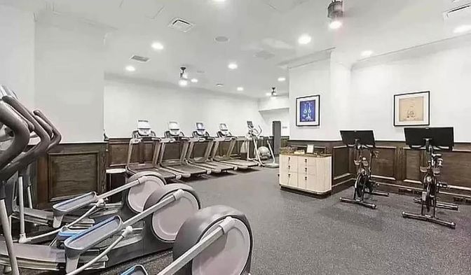Fitness Equipment, Gym, Interior, Recessed Lighting