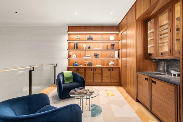 Interior, Recessed Lighting, Wood Texture Flooring, Wooden Walls