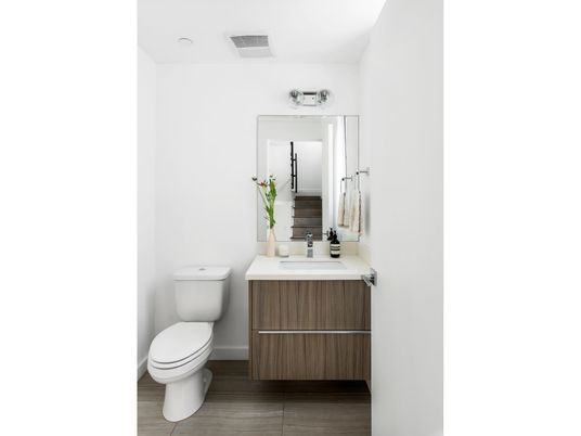 Bathroom, Interior, Wood Texture Flooring
