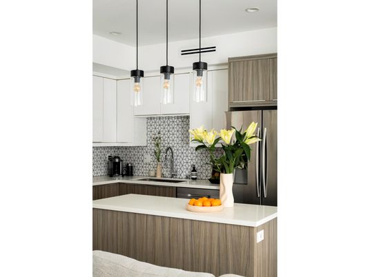Interior, Kitchen, Pendant Lights, Recessed Lighting, Stainless Steel Appliances