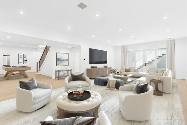Billiard Table, Game Room, Interior, Living room, Recessed Lighting, Wood Texture Flooring