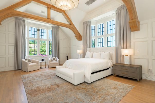 Bedroom, Interior, Wooden Beams, Wood Texture Flooring