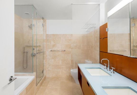 Bathroom, Dual Sink Vanities, Glass Shower, Interior