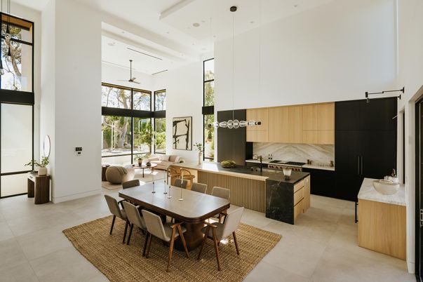 Dining room, Interior, Kitchen, Pendant Lights, Recessed Lighting