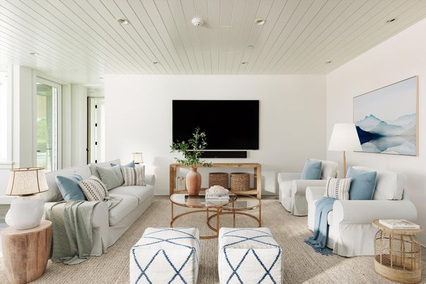 Interior, Living room, Recessed Lighting