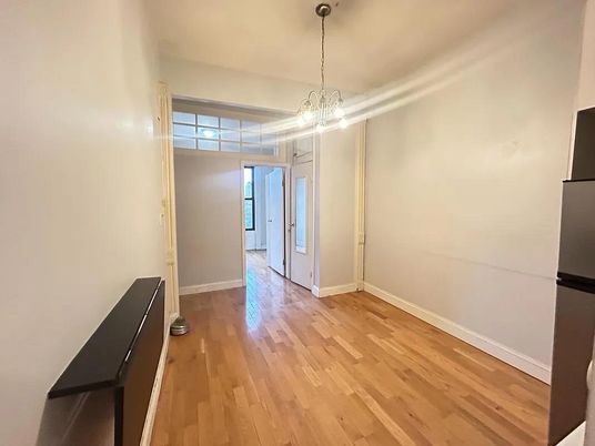Empty room, Interior, Pendant Lights, Wood Texture Flooring
