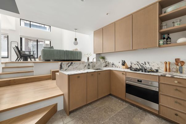 Interior, Kitchen, Pendant Lights, Recessed Lighting, Stainless Steel Appliances