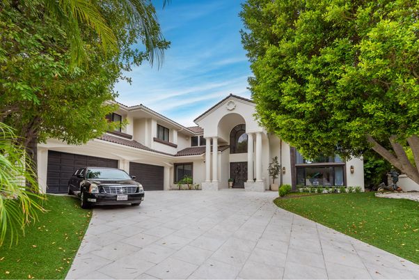 Attached, Backyard, Exterior, Facade, Mediterranean