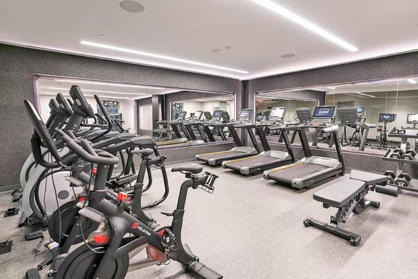 Fitness Equipment, Gym, Interior, Recessed Lighting