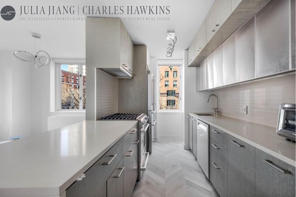 Interior, Kitchen, Pendant Lights, Stainless Steel Appliances, Wood Texture Flooring