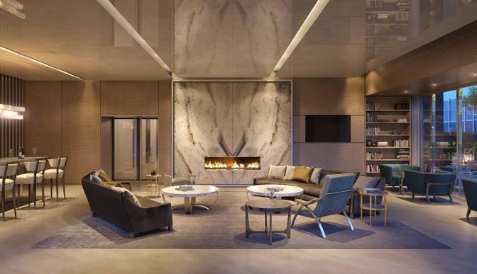 Dining room, Fireplace, Interior, Living room, Recessed Lighting