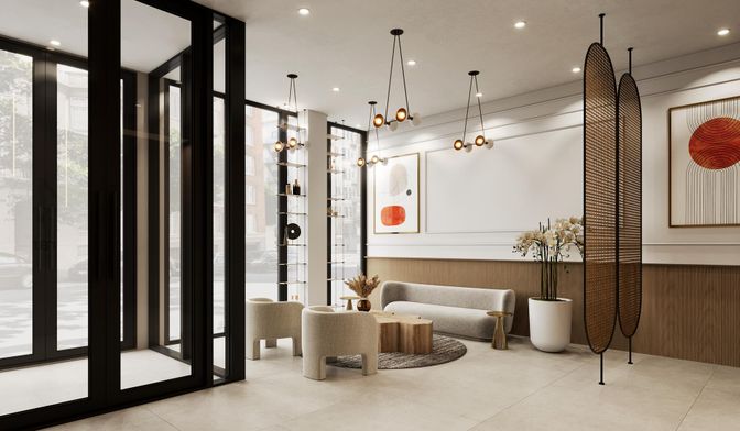 Interior, Living room, Pendant Lights, Recessed Lighting