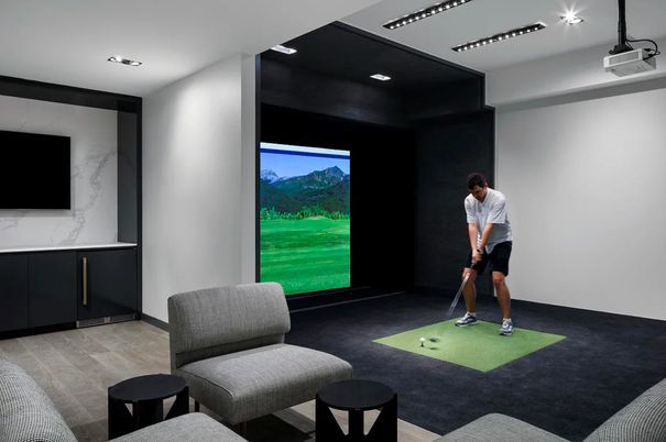 Interior, Projection Screen, Recessed Lighting