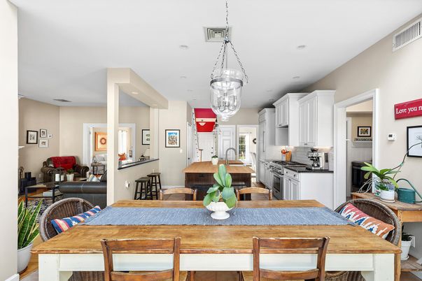Dining room, Interior, Kitchen, Living room, Pendant Lights, Recessed Lighting