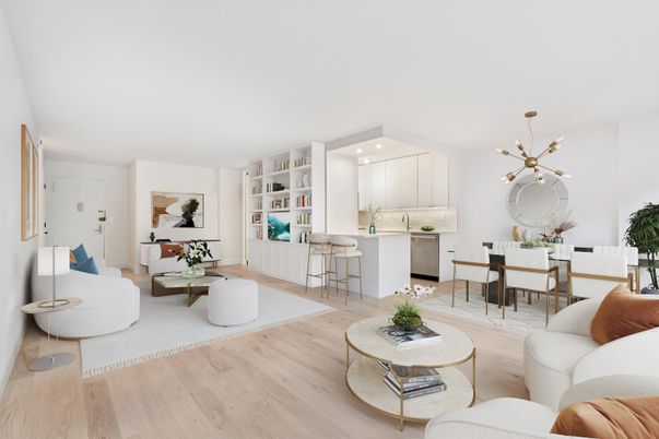 Dining room, Interior, Kitchen, Living room, Pendant Lights, Recessed Lighting, Wood Texture Flooring