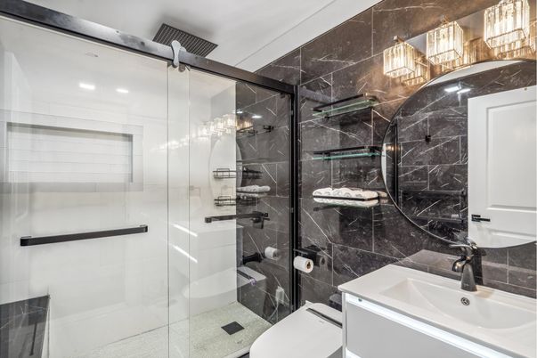 Bathroom, Glass Shower, Interior