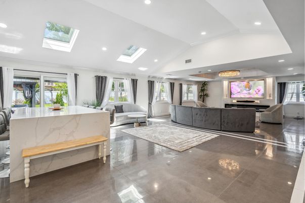 Interior, Living room, Recessed Lighting