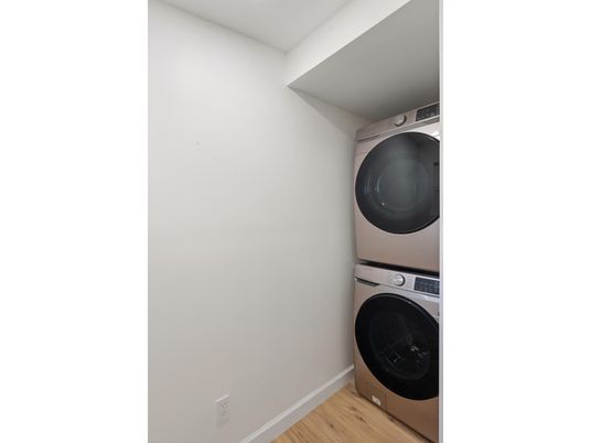 Interior, Recessed Lighting, Utility Closets, Washer, Wood Texture Flooring