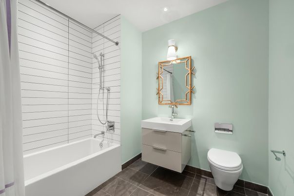 Bathroom, Interior, Recessed Lighting