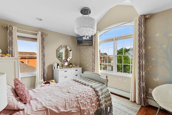Bedroom, Chandelier, Interior
