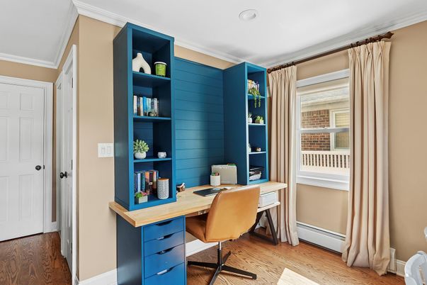 Home Office, Interior, Wood Texture Flooring