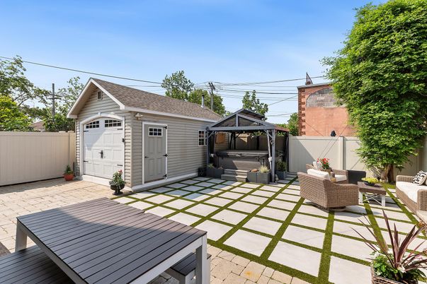 Backyard, Detached Garage, Exterior, Hot Tub