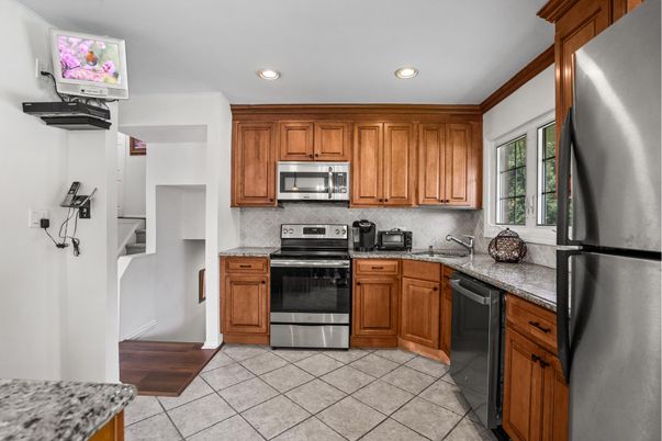 Interior, Kitchen, Recessed Lighting, Stainless Steel Appliances