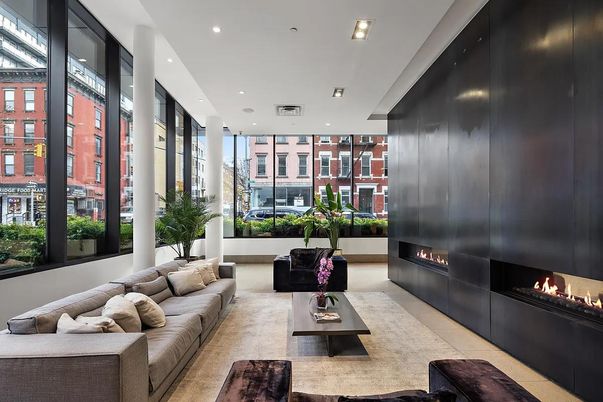 Fireplace, Interior, Living room, Recessed Lighting