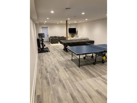 Fitness Equipment, Game Room, Interior, Recessed Lighting, Wood Texture Flooring