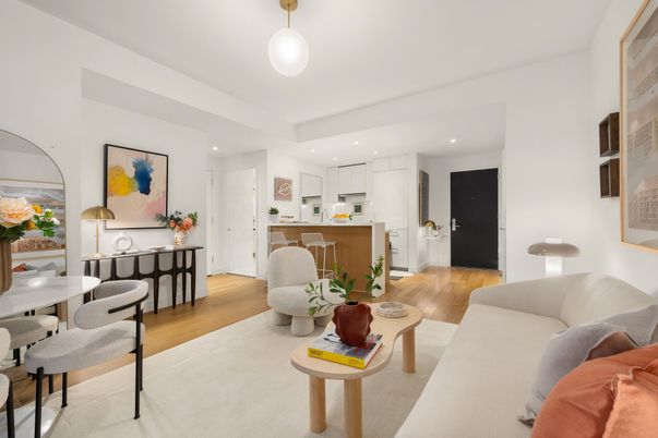 Dining room, Interior, Kitchen, Living room, Pendant Lights, Recessed Lighting, Wood Texture Flooring