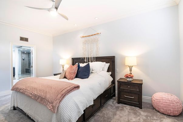 Bedroom, Chandelier, Interior, Recessed Lighting