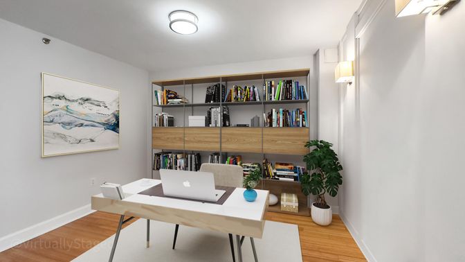 Home Office, Interior, Wood Texture Flooring