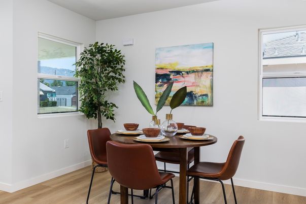 Dining room, Interior, Wood Texture Flooring