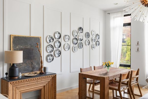 Dining room, Interior, Wood Texture Flooring