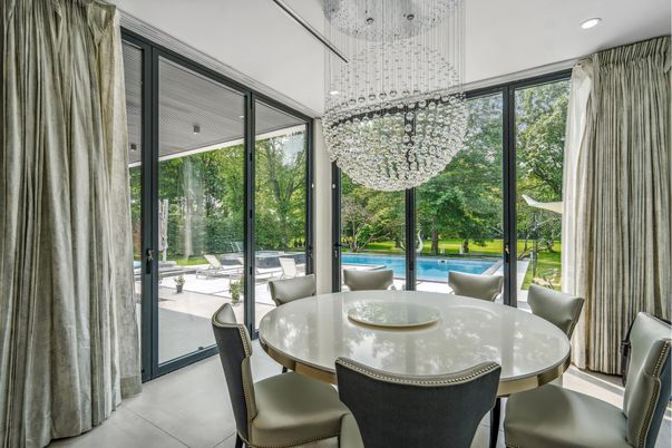 Dining room, Interior, Pendant Lights, Recessed Lighting, Sun Room