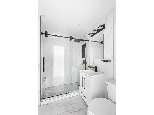 Bathroom, Glass Shower, Interior, Marble, Marble Walls