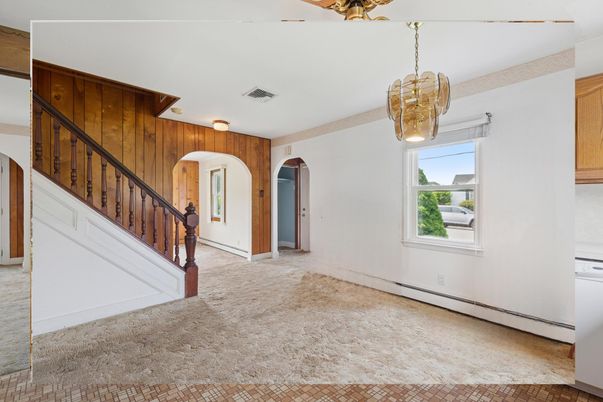 Chandelier, Empty room, Interior