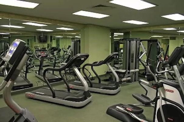 Fitness Equipment, Gym, Interior, Recessed Lighting