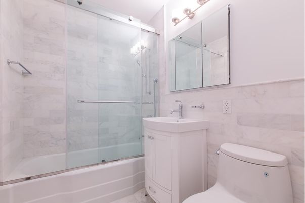Bathroom, Glass Shower, Interior, Marble Walls