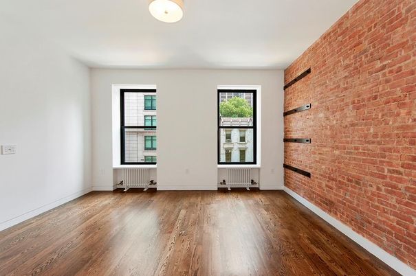 Empty room, Interior, Stone Walls, Wood Texture Flooring