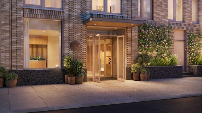 Exterior, Facade, Brick Facade, Modern