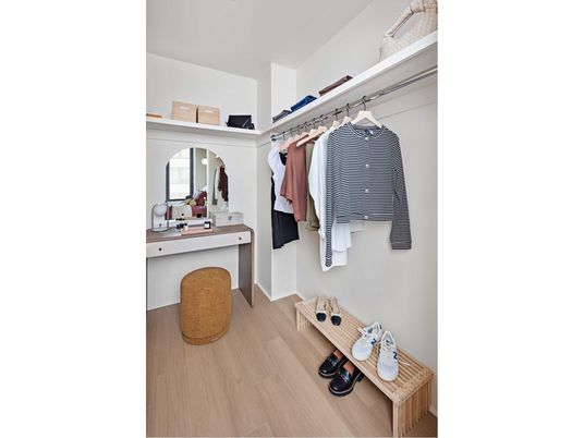 Interior, Walk-in Closets, Wood Texture Flooring